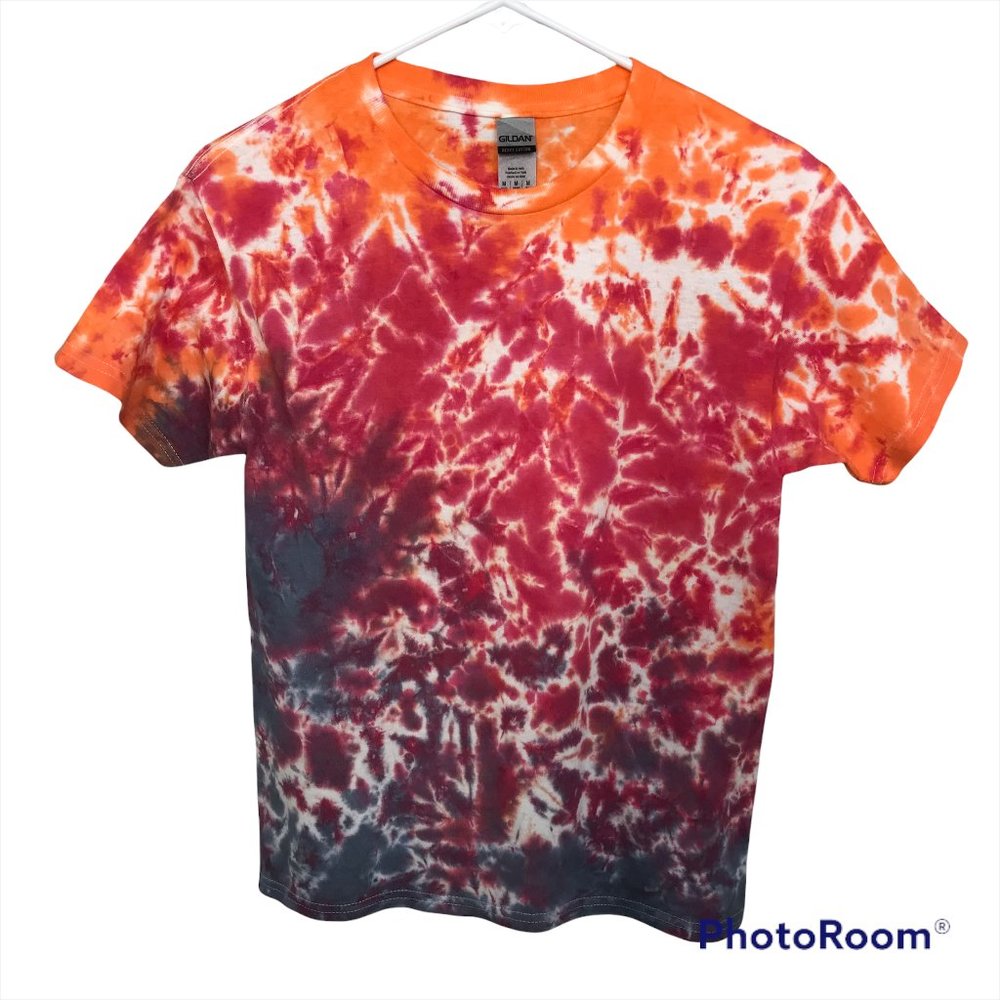 New KIDS Tie-Dye T-Shirt | Red/Orange | Medium